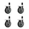Service Caster 6'' Thermoplastic Rubber Swivel 1-1/2'' Expanding Stem Caster Set Total Lock Brake, 4PK SCC-EXTTL20S614-TPRB-112-4 - alternate 1